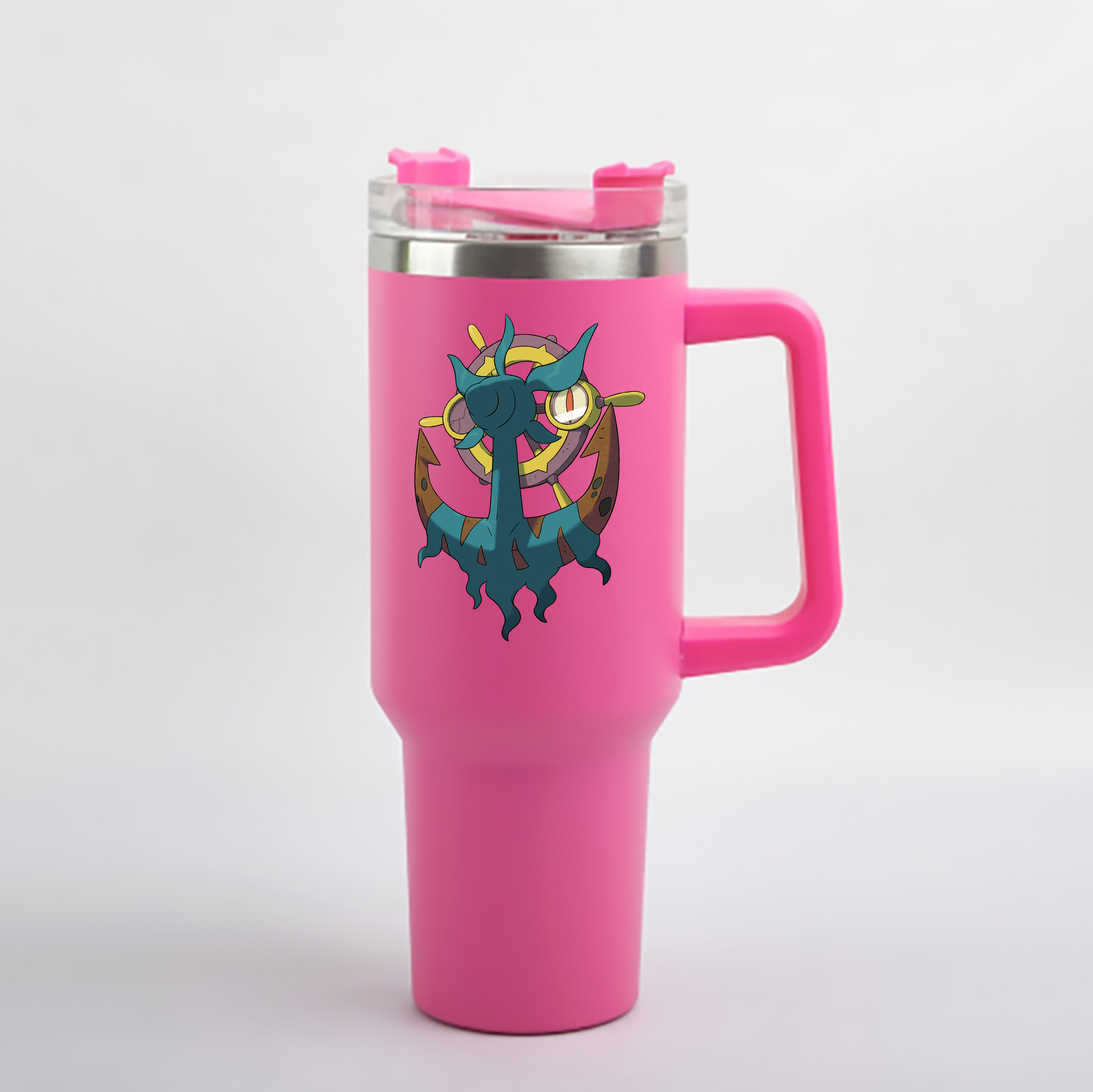 （画像用） ポケットモンスター Pokémon 1200mL車用タンブラー - クリスタルステッカー（プラスチックストロー付き）